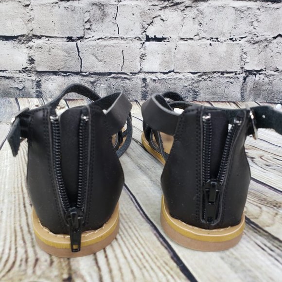 Rampage Ram-Myra Sandals Women’s 6 M Black Strappy Zip Back Comfort Shoes NEW - Picture 4 of 8